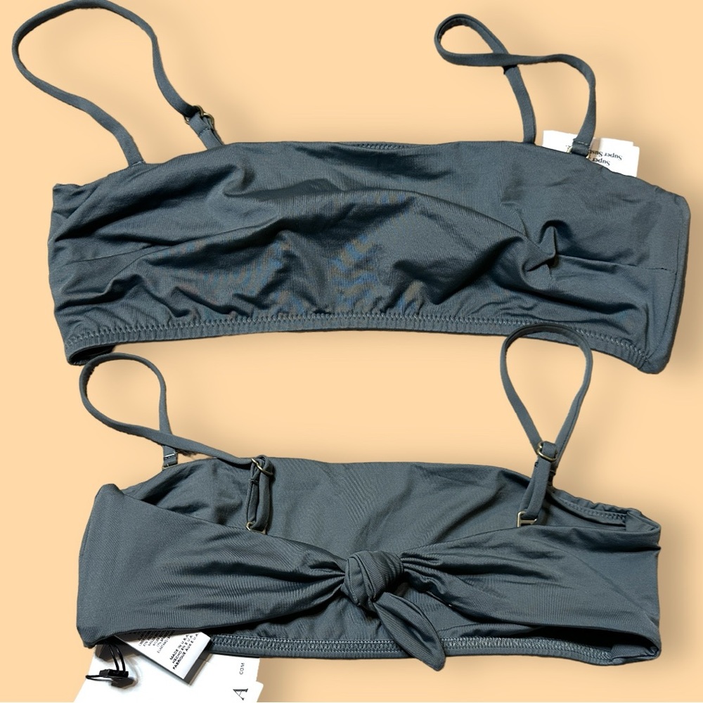NWT Vitamin A Cali High Leg Bottoms and Mila Bandeau Top in Sea Green. Size 8/M - Picture 5 of 15